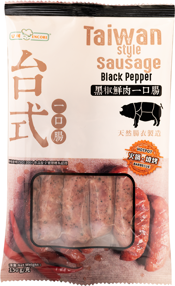 台式黑椒鮮肉一口腸 150g