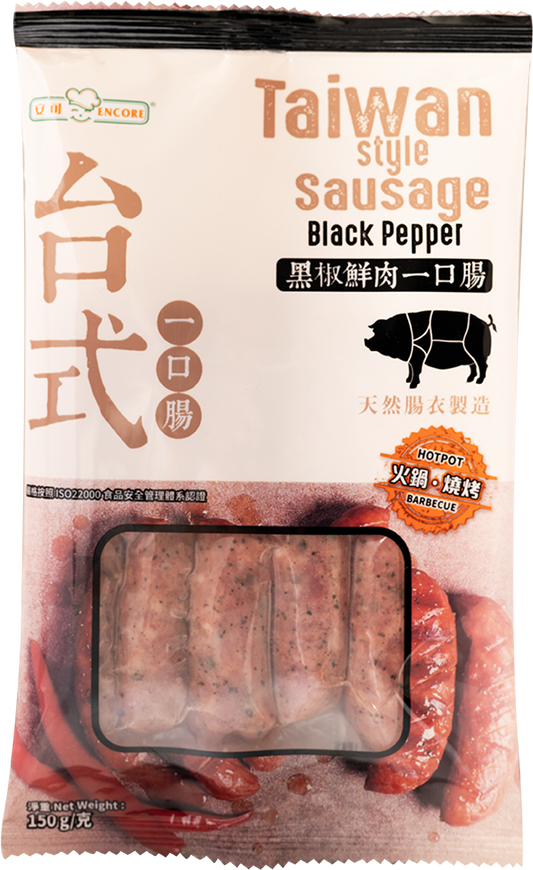 台式黑椒鮮肉一口腸 150g